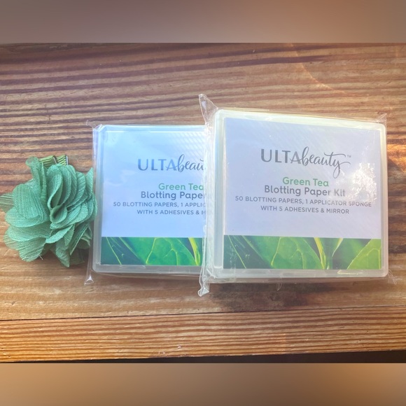 NWT Ulta Beauty Green Tea Blotting Paper Kit 2 Packs. - Picture 2 of 3